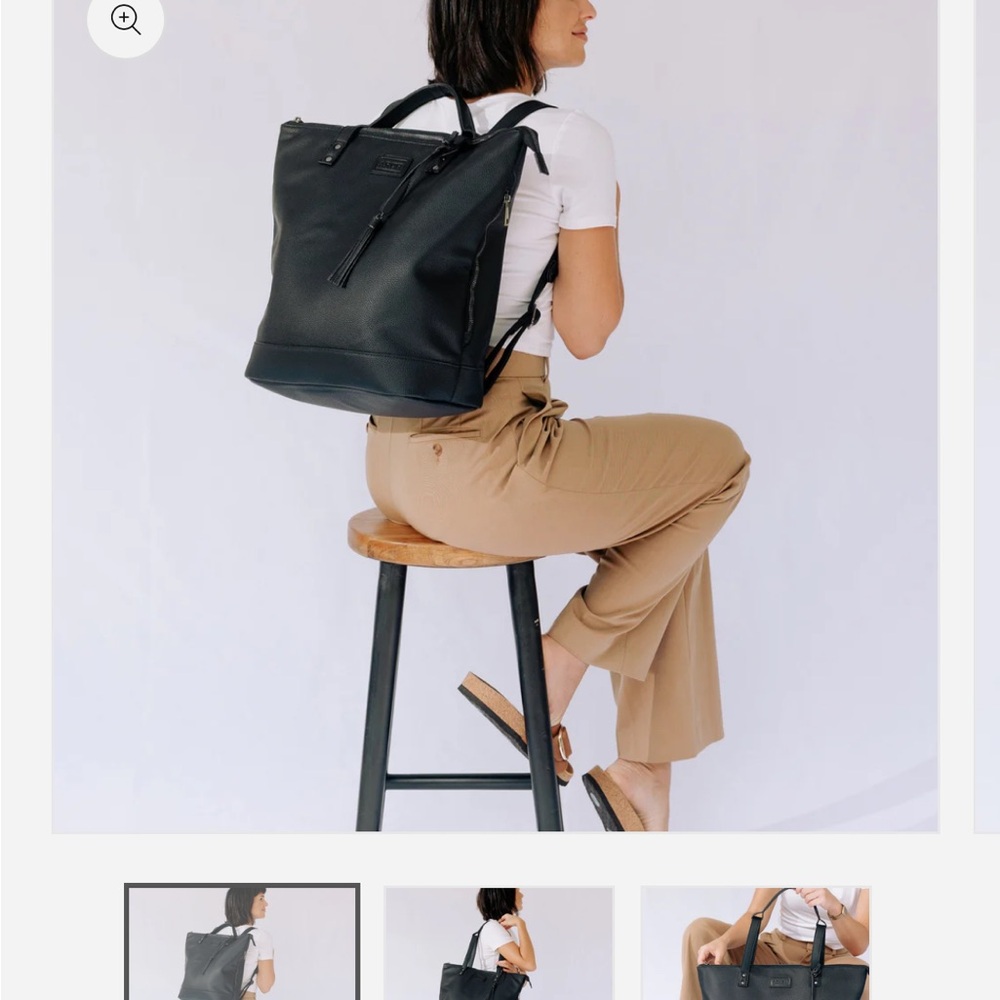 Arch vegan leather diaper bag
